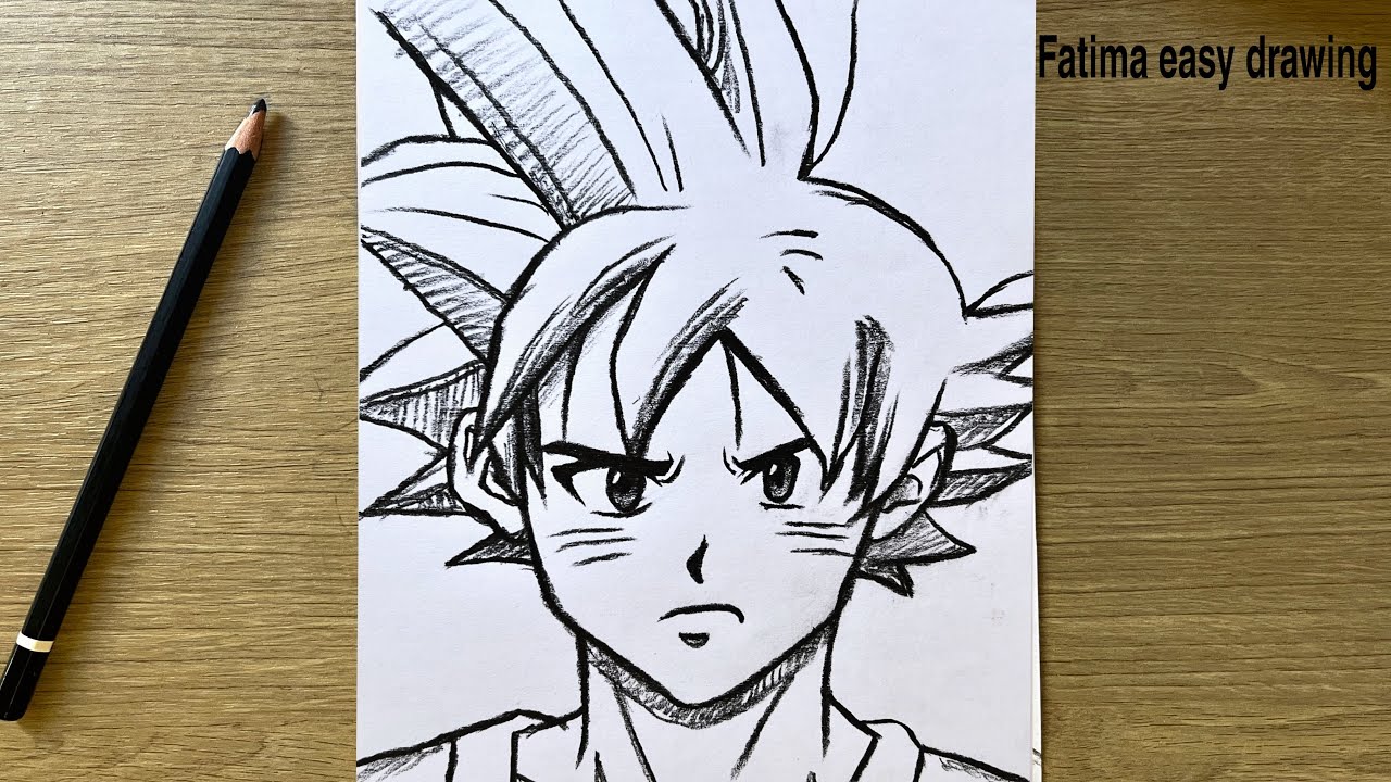 How to draw Goku || Goku Ultra Instinct step by step || easy tutorial |  Easy drawing for beginners