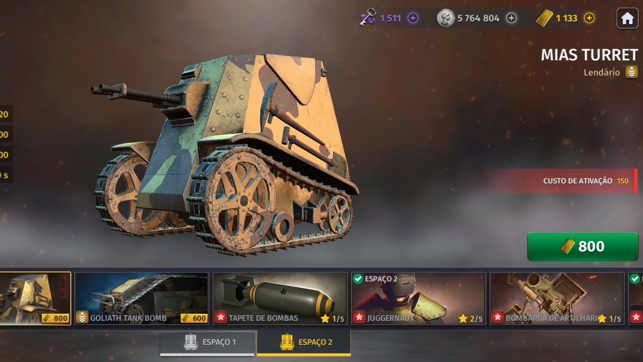 Nova Eliminação Consecutiva(Mias Turret)+Primeiro Teste🎉World War 2 Battle Combat WW2