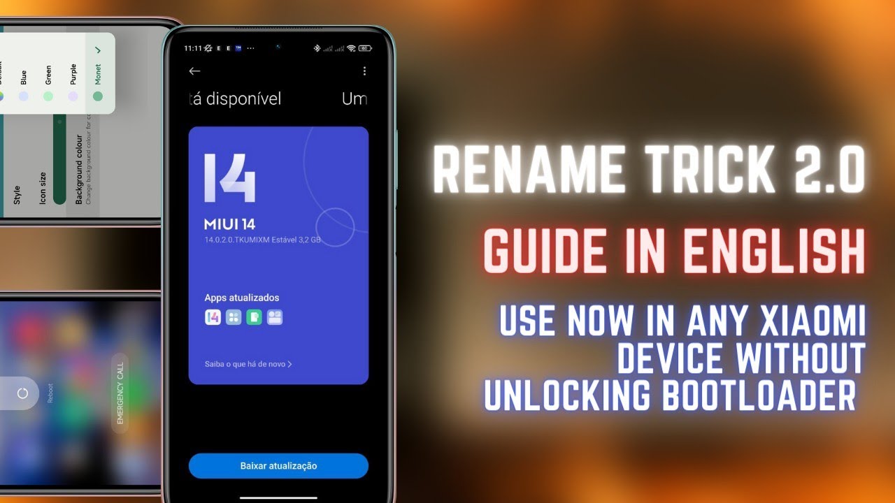 [English] Use Rename Trick 2.0 to install MIUI 14 now in any Xiaomi Device