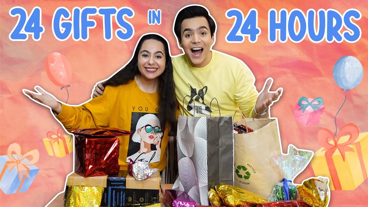 SURPRISING HIM WITH 24 GIFTS IN 24 HOURS 🎁🎁 | SONU ANADKAT |