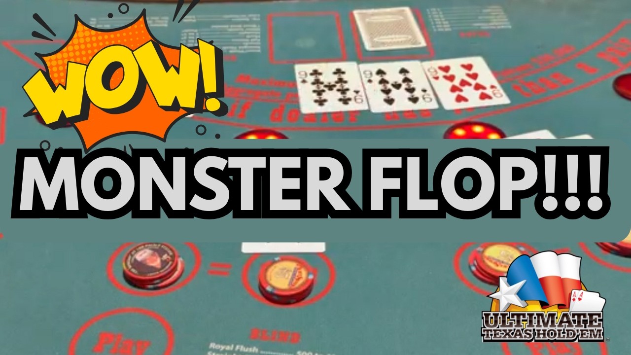 MONSTER FLOP! 🍀🍀 ULTIMATE TEXAS HOLD 'EM in LAS VEGAS!