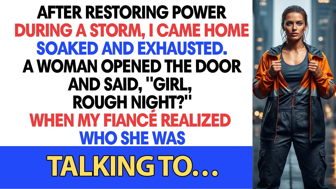 After Restoring Power During A Storm, I Came Home Soaked And Exhausted. A Woman Opened…