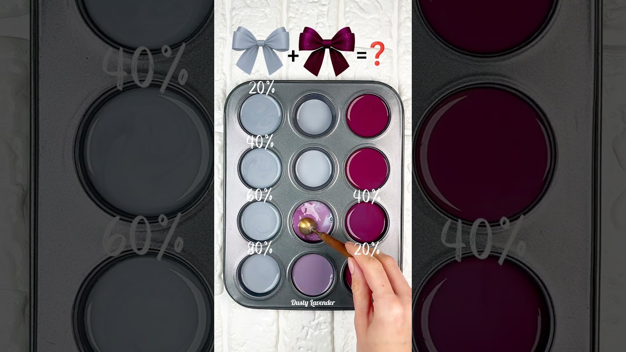 &ldquo;Deep Plum + Soft Gray: 4 Elegant Color Blends for Your Art&rdquo; #colormixing #colormix #artshorts