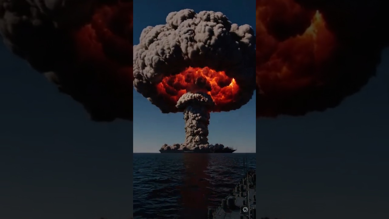 Big blast in the Atlantic Ocean 😲🌊.  #sea #ocean #ship