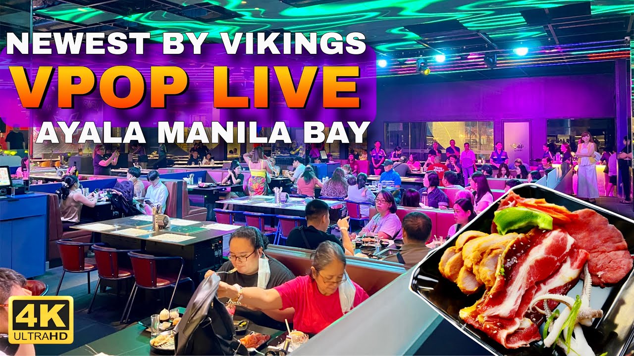 This NEW VIKINGS Buffet Just Opened! VPOP LIVE at Ayala Malls Manila Bay 🇵🇭 | 4K Food and Walk Tour