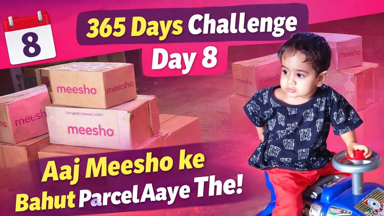 365 Days Challenge | Day 8 | Aaj Meesho Ke Bahut Parcel Aaye 📦 | Daily Vlog