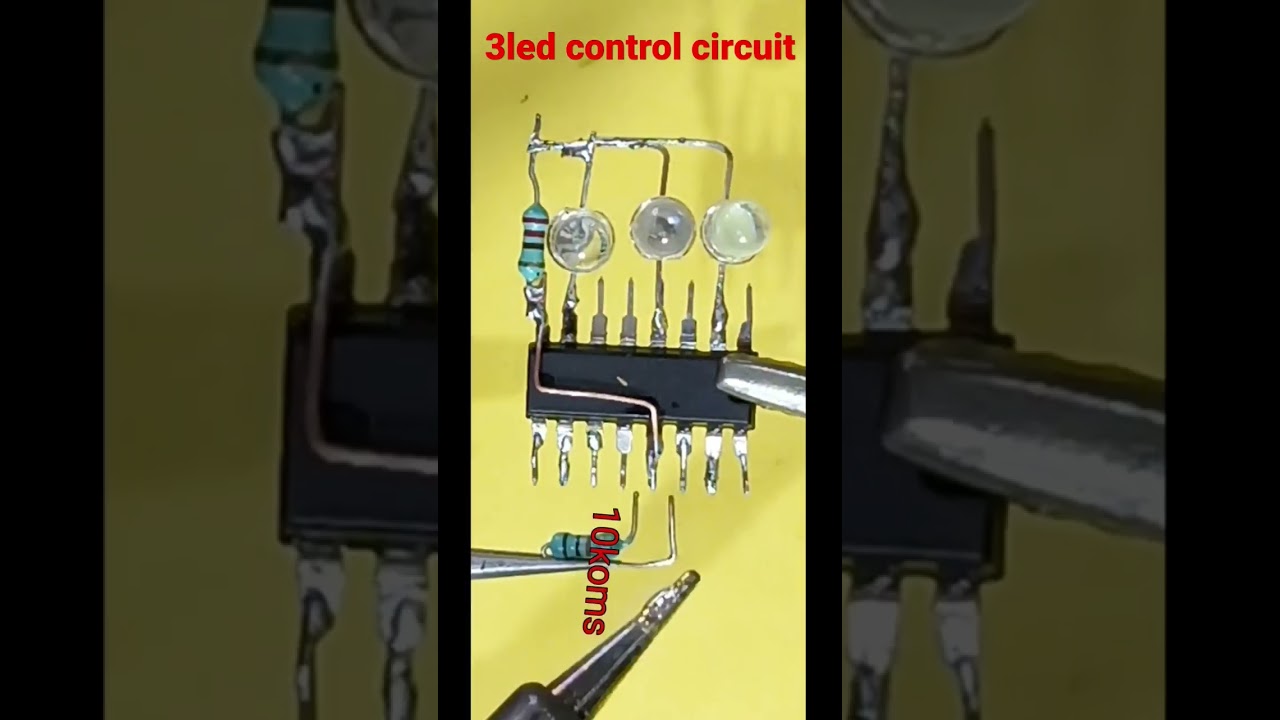 3 led control circuit || cd 4017 ic project || cd4017ic device