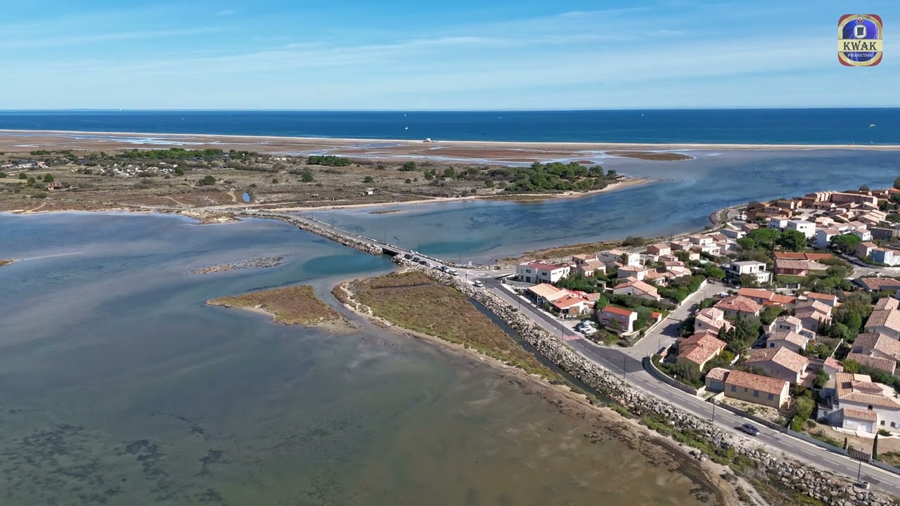 L'Étang de Leucate La Franqui - Vue du Ciel !