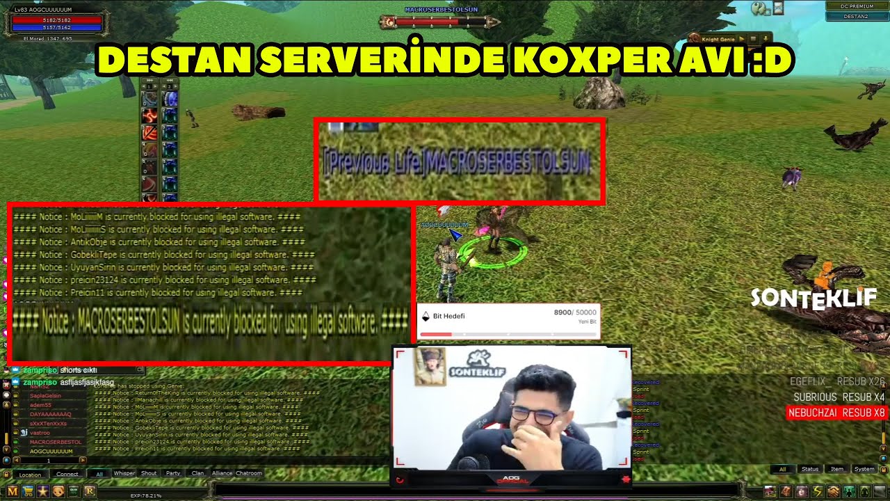AOGofficial - Destan Serverinde Slotları Gezerken GM Yayını İzliyormuş :D ! Knight Online