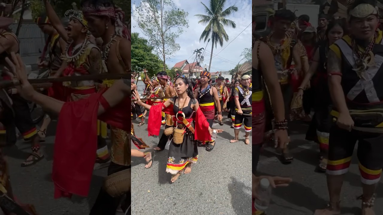 Pasukan merah suku dayak kalimantan barat