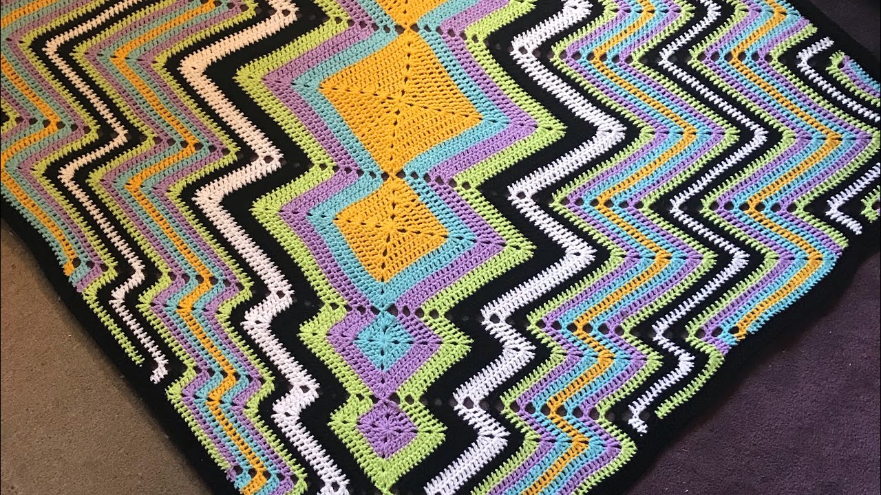 Squares and ripples blanket