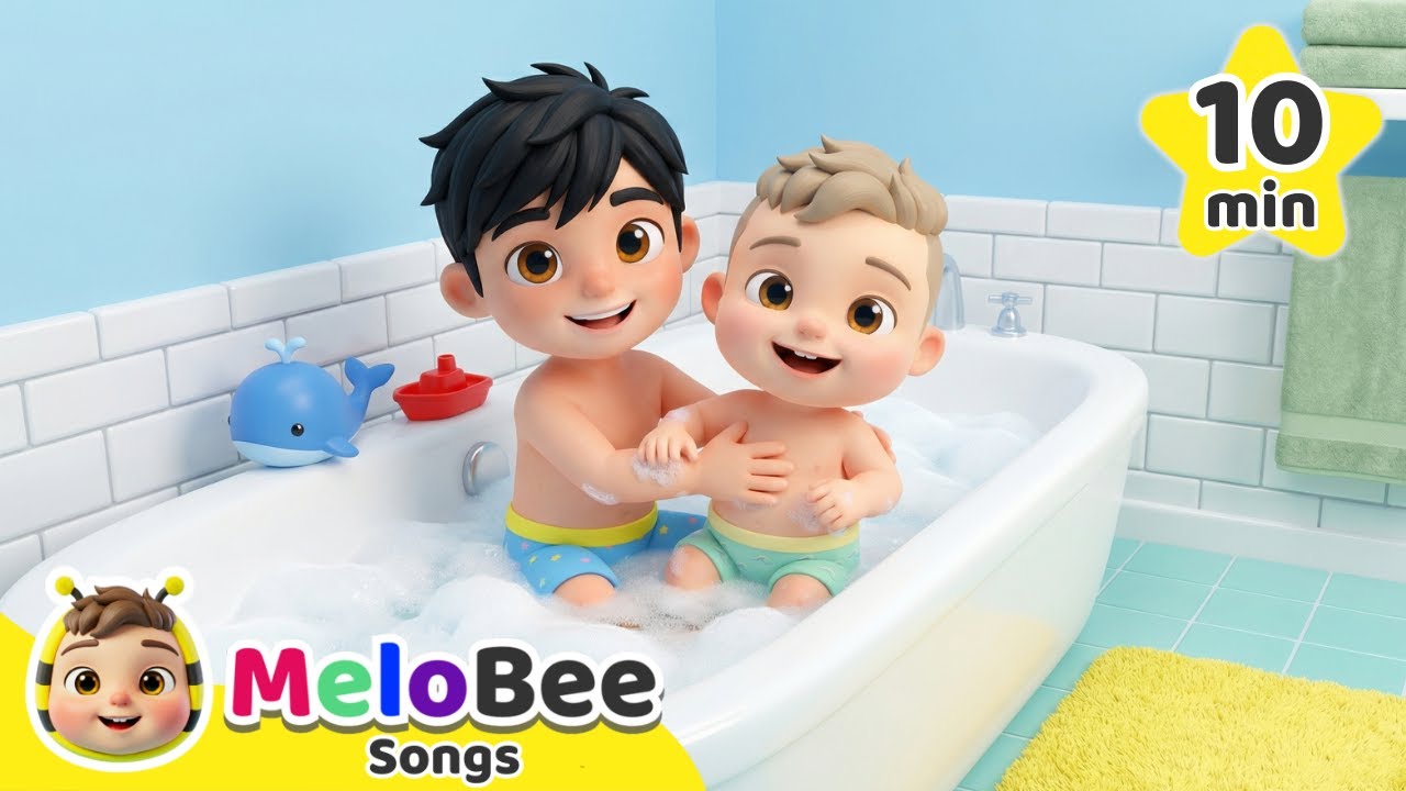 Bath Song 🛁 + Wheels on the Bus 🚌 Big Collection of Nursery Rhymes | Melobee Songs