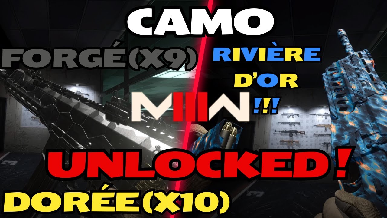 Presque 1 mois après la sortie de MW3... (Camouflage Rivière D'or, Forgé x9, Dorée x10...)