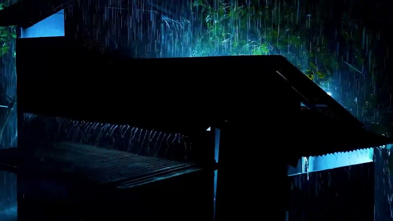 Fall Asleep Fast Tonight 🌧️ Heavy Rain and Powerful Thunder on Tin Roof for Deep, Restful Sleep