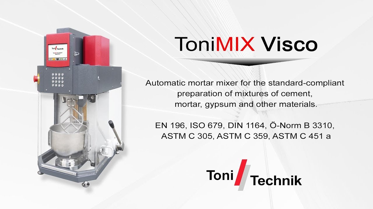 ToniMIX Visco - Expert - Mortar Mixer - EN 196-1, EN 196-3, ISO 679, ASTM C 305, C 359, C451