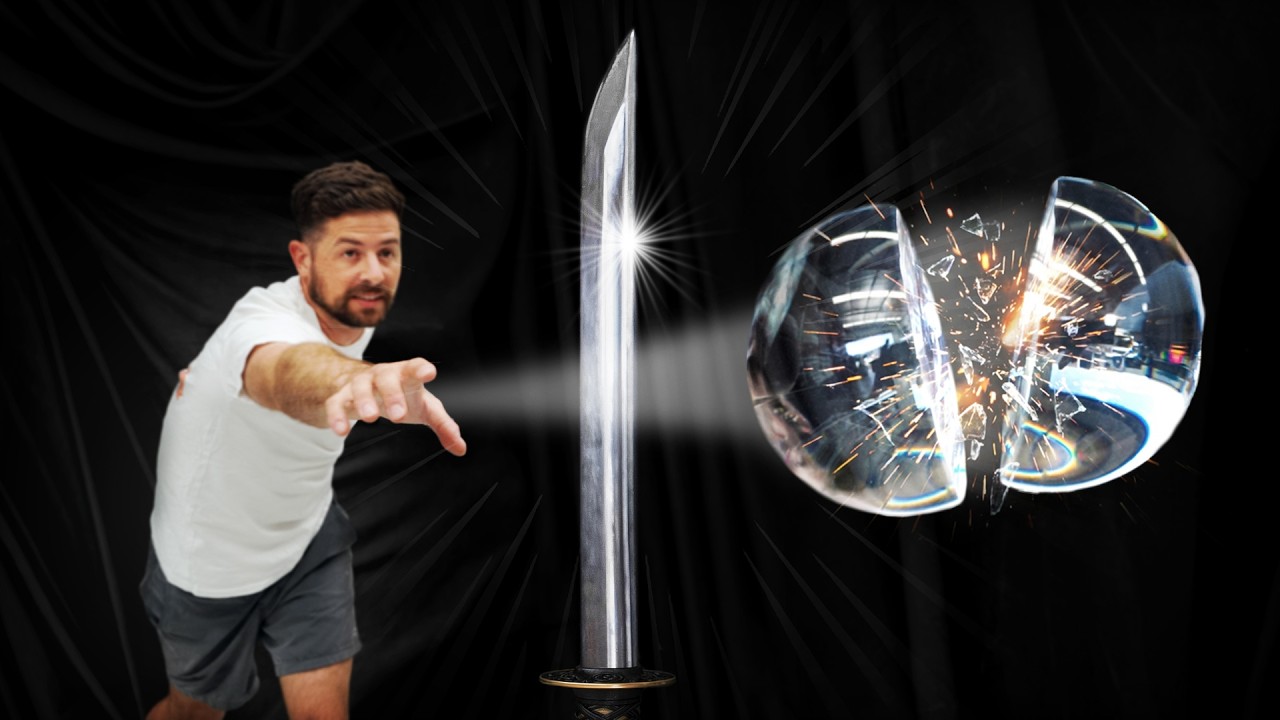 Glass Ball Vs KATANA! 5000fps Slow Mo