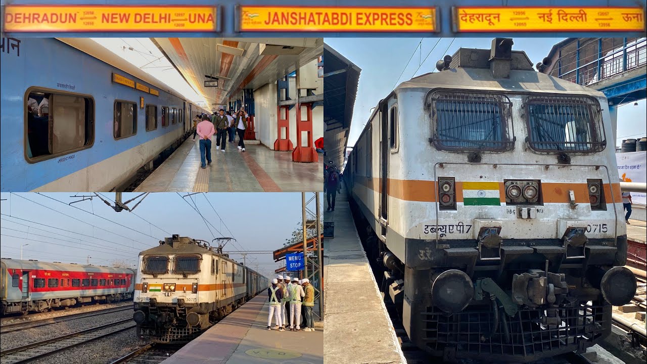 SAHARANPUR To NEW DELHI FULL JOURNEY : 12056 DEHRADUN JANSHATABDI EXPRESS SKIPS & CROSSINGS !