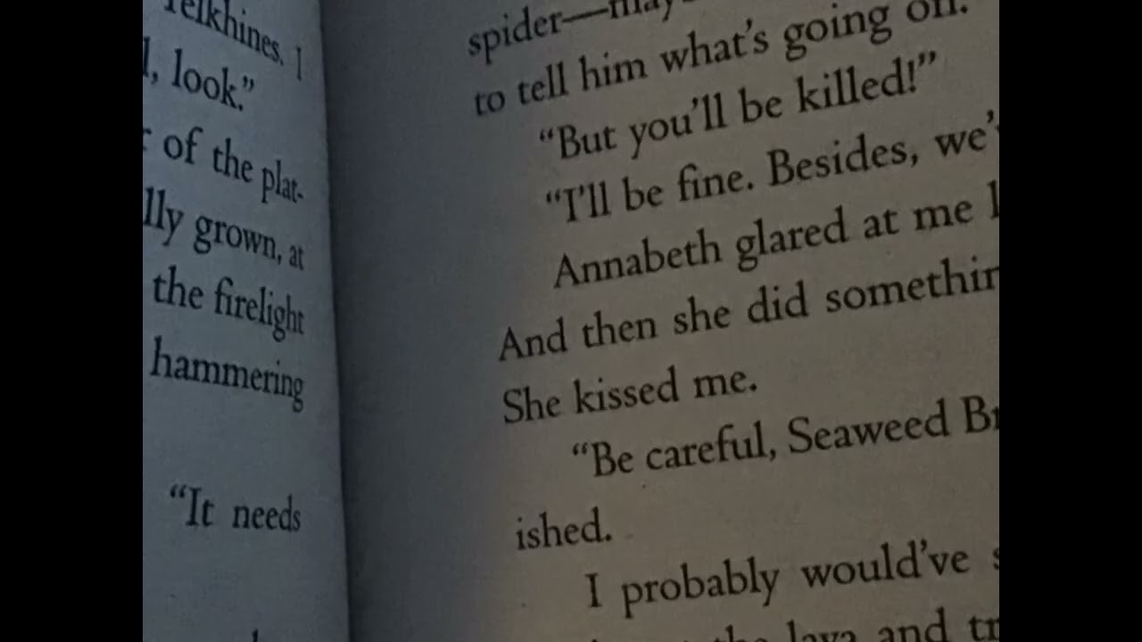 Percy and Annabeth first kiss moment 🥰
