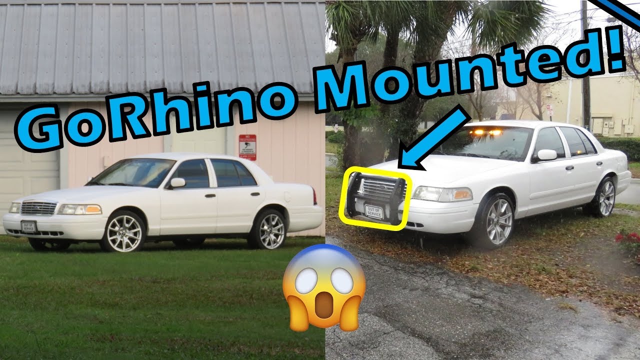 GoRhino Push Bumper Install - Ford Crown Victoria Police Interceptor - Part 2 of Push Bumper Install