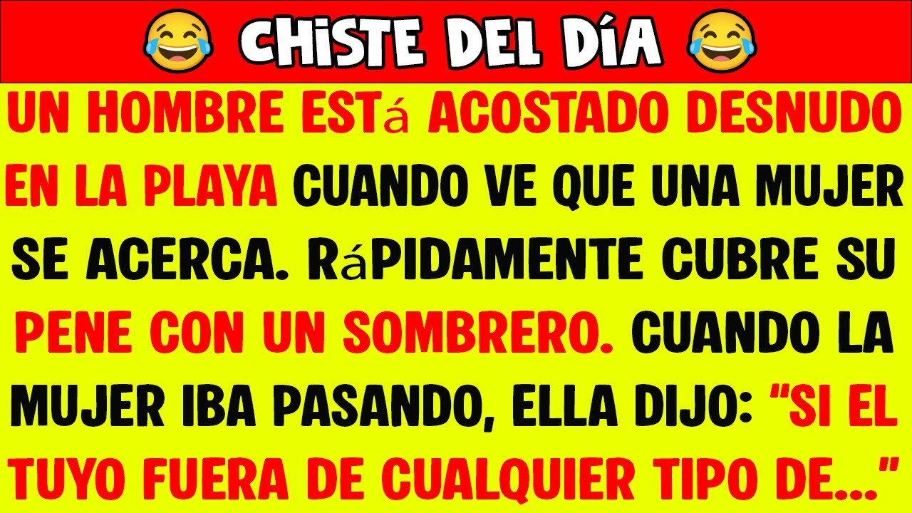 Chiste del Día 😂 | Un Hombre Desnudo en la Playa y el Sombrero 🤣