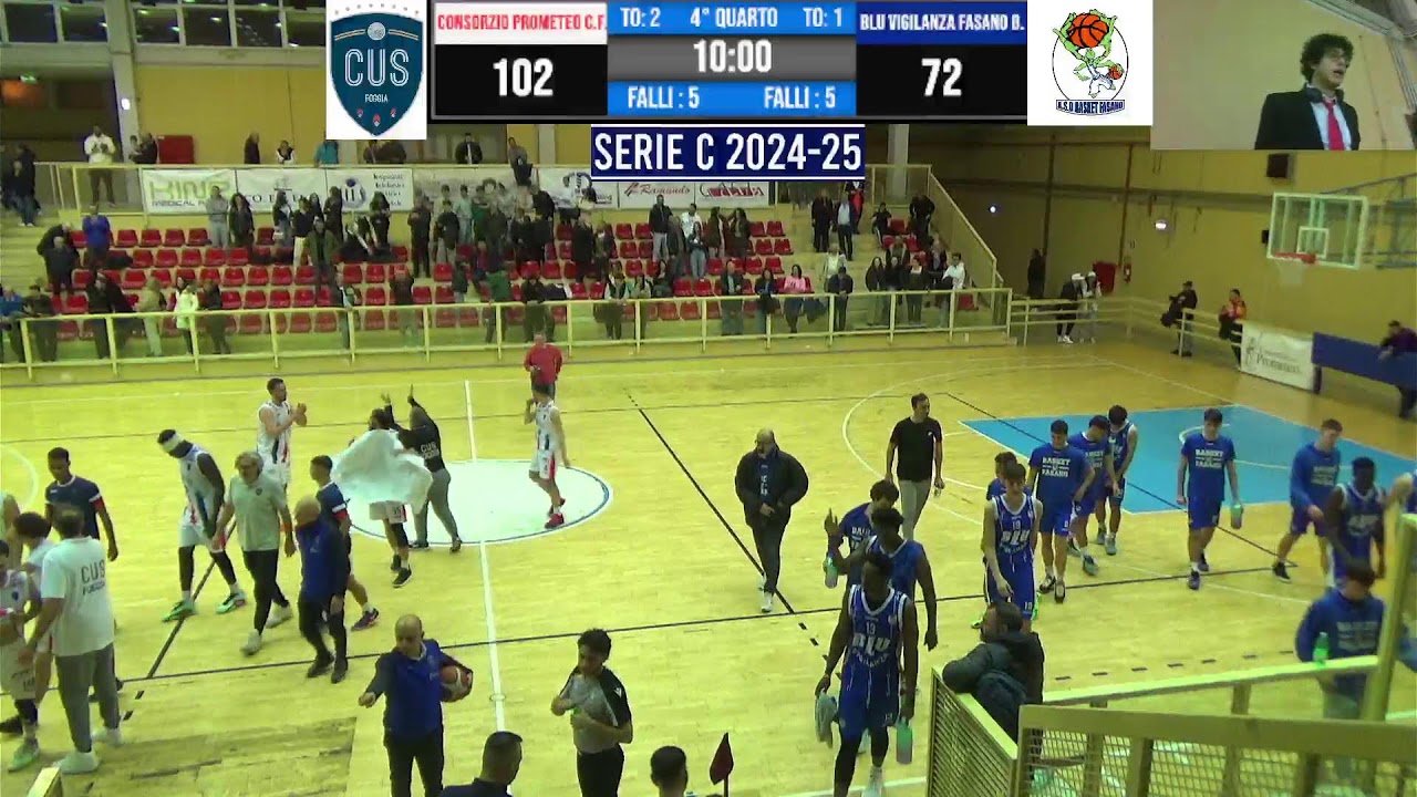 Consorzio Prometeo Cus Foggia vs Blu Vigilanza Basket Fasano - 8^a GIORNATA RITORNO - SERIE C Basket
