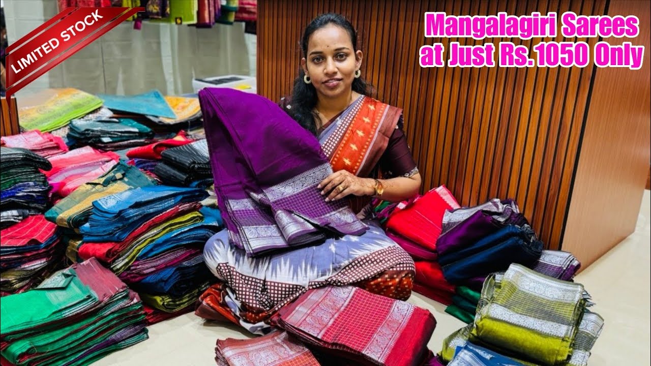 Mangalagiri Sarees 🥳|Single Saree Home Delivery | @Sowjanyastudios 