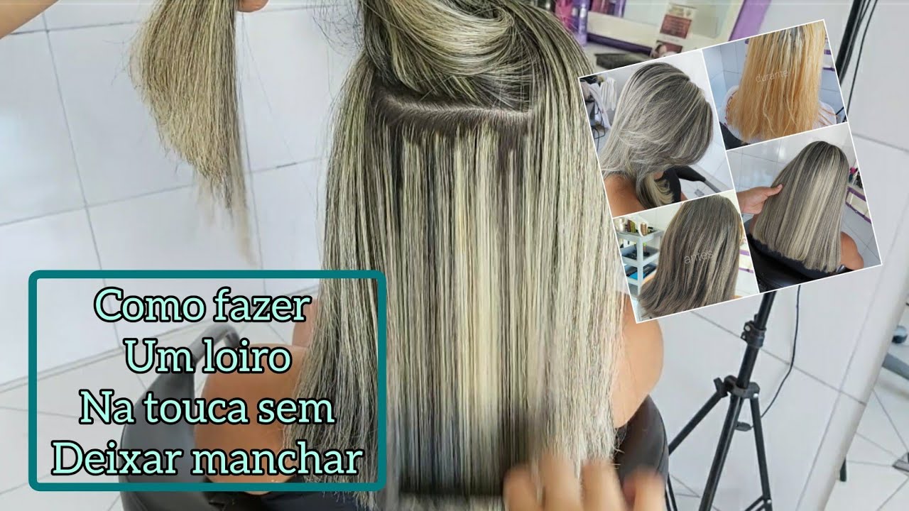 MECHAS NA TOUCA COMPLETO - COMO FAZER LUZES PLATINADA NA TOUCA SUPER FÁCIL - CABELO LISO NATURAL