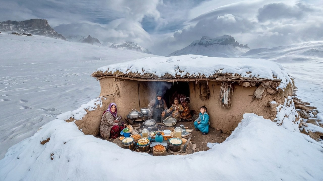 Surviving Afghanistan's Coldest Village With Mountain Nomads | Cooking & Real Village Life