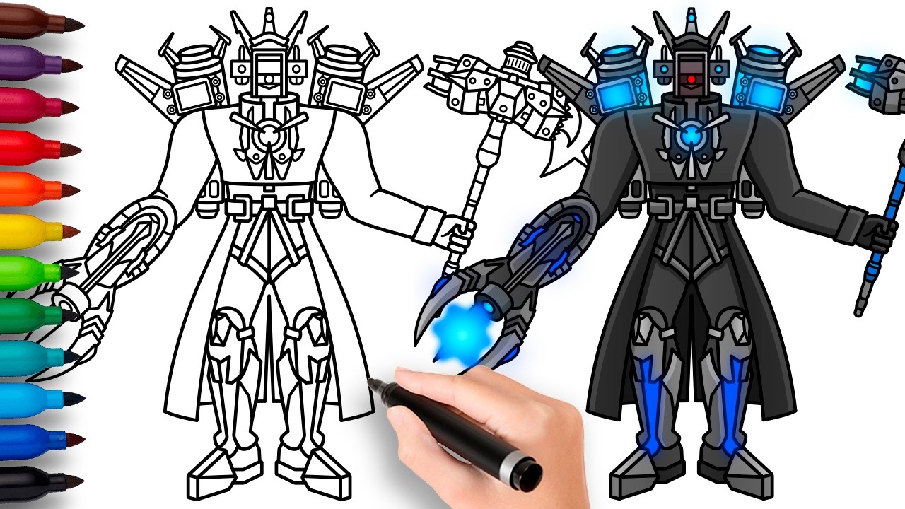 COMO DESENHAR o NEW UPGRADED TITAN CAMERAMAN 3.0 | Skibidi Toilet Fanmade - fácil e rápido