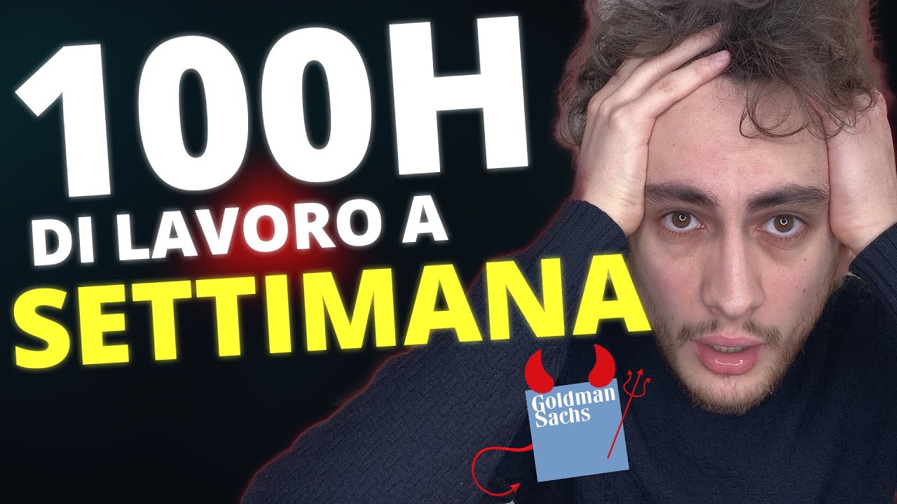 Gli ANALISTI di GOLDMAN SACHS denunciano l' ORARIO ASSURDO di LAVORO! 😈