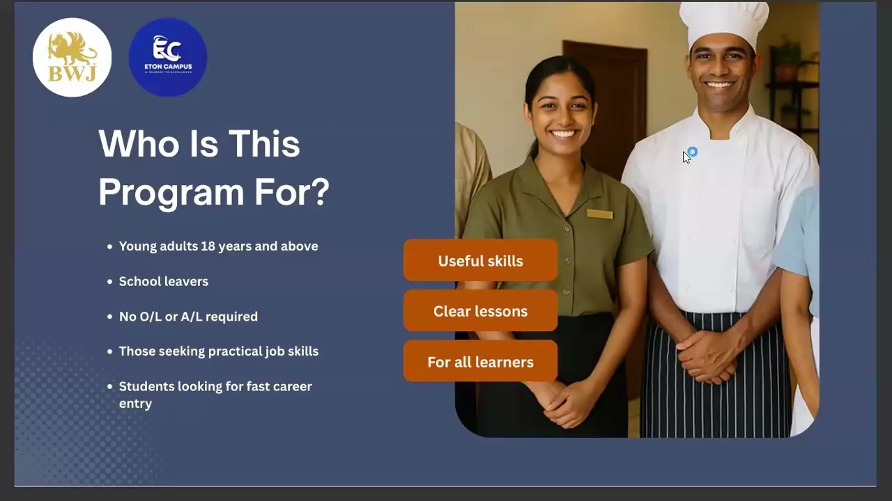 Hospitality Career Pathway | Free Intro Session (CIHF)