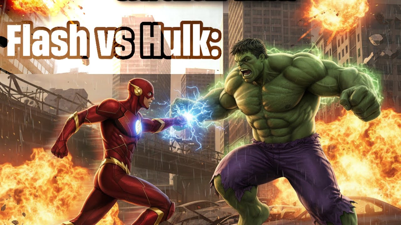 GTA 5 Superhero Fight | Flash and Hulk Face to Face