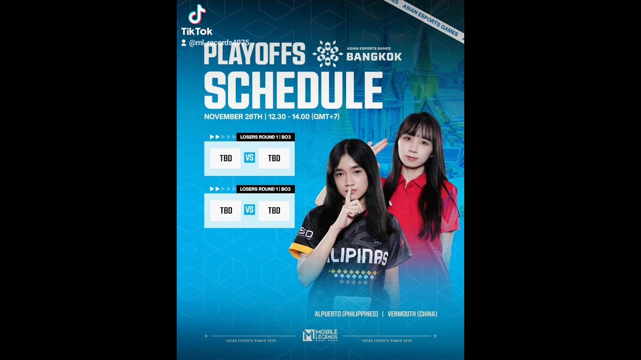 Asian Esports Games 2024 Playoffs Schedule 