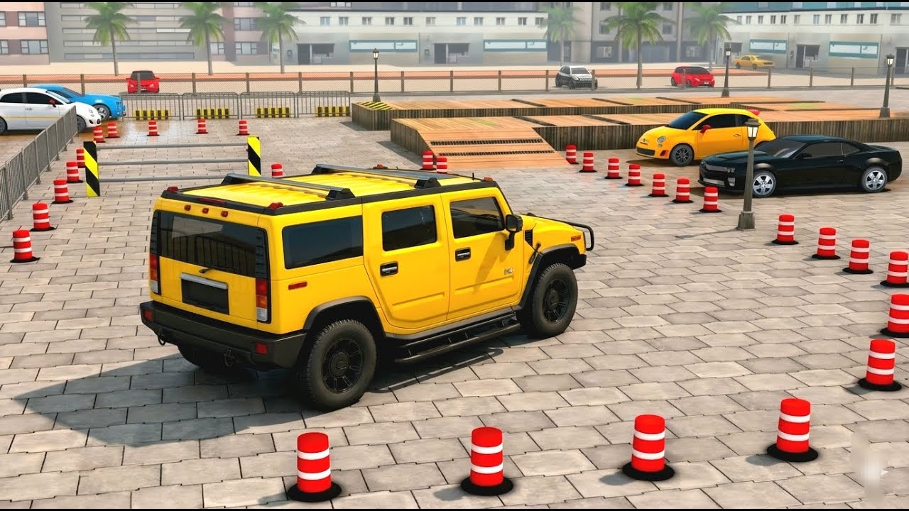 Hard Car Parking Level 🚗 Yellow Hammer Parking Challenge!