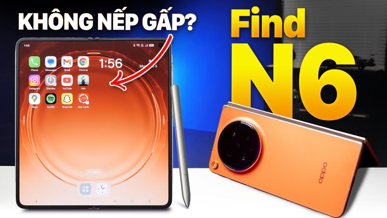 Mở hộp OPPO Find N6 Chính Hãng: Điện Thoại Gập 65 triệu, Không Còn Nếp Gập? Camera 200MP