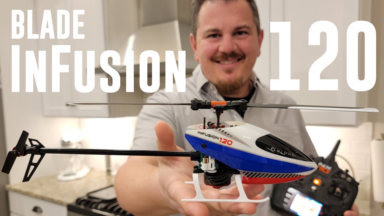 Blade - InFusion 120 - BNF Heli - Unbox, Radio Setup & Maiden Flights + Crash!!!
