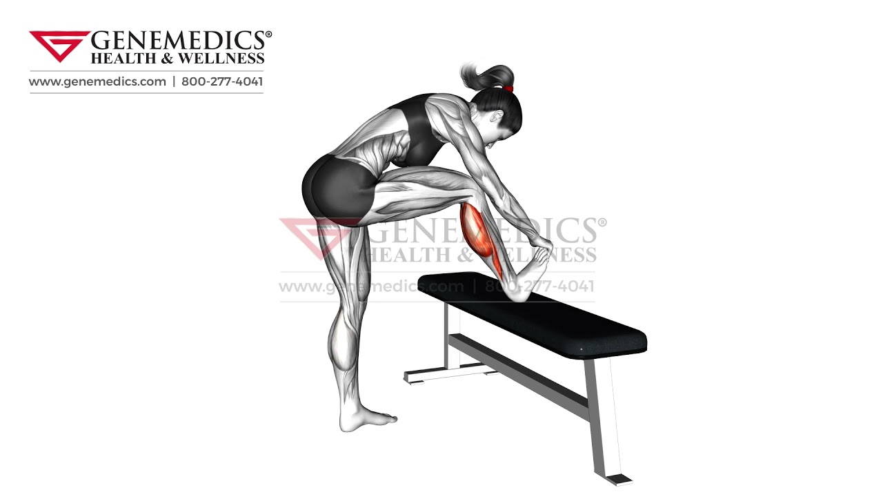 Standing Gastrocnemius Calf Stretch female Calves Exercise