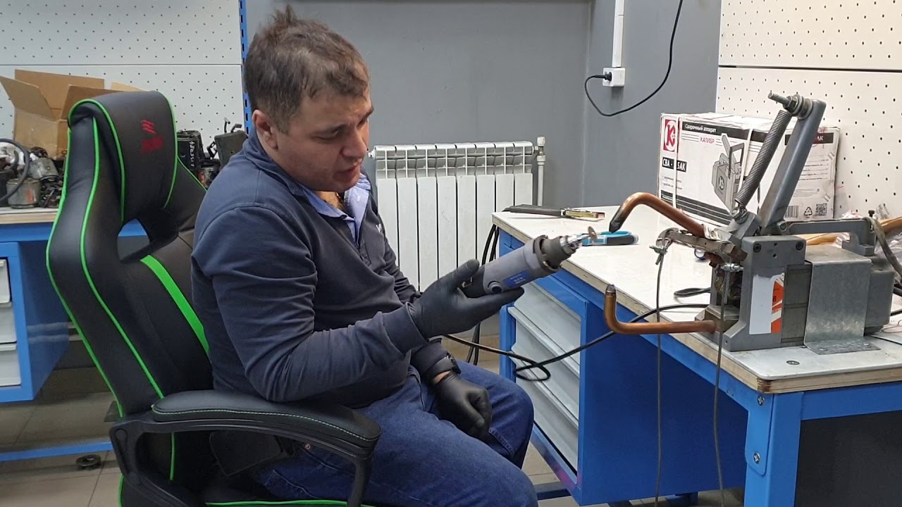 Контактная сварка от аккумулятора для щёток стартера.