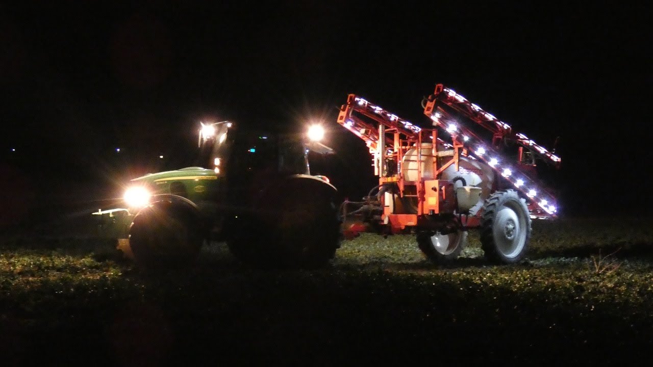 NOCNE OPRYSKI ✫ NAW&Oacute;Z 2019 | GR Ołdakowscy | JOHN DEERE 5080R & RAUCH AXIS-M & GASPARDO CAMPO 2500L