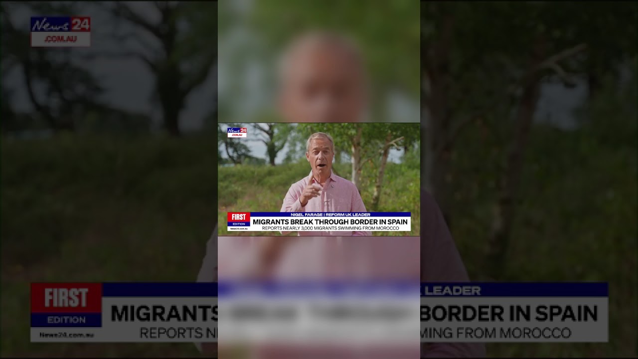 Farage reacts to viral border footage of thousands of migrants in Spain