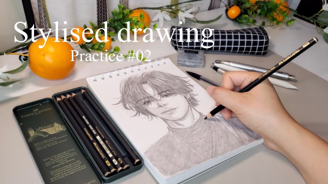 Stylised drawing # 02 - ✏️ practicing my semi realism style using pencils