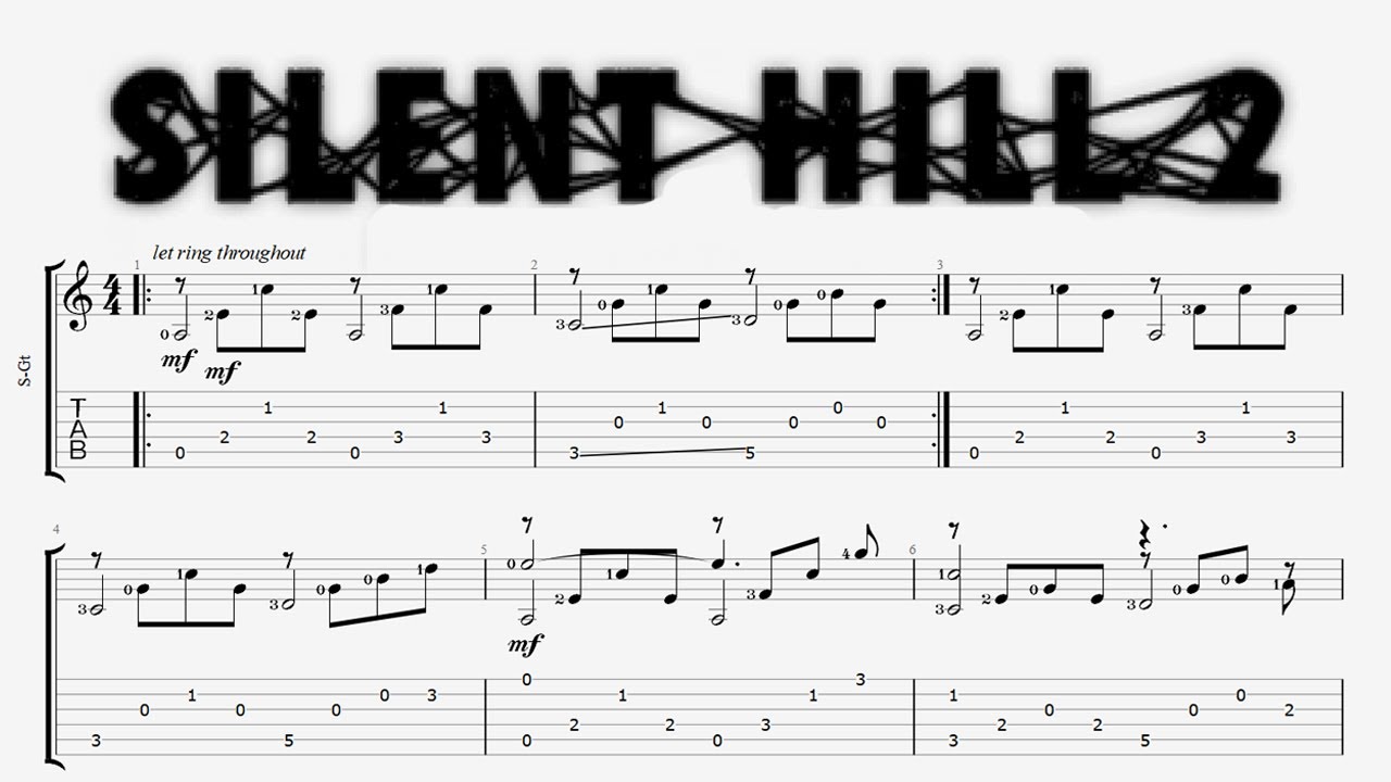 Silent Hill 2 OST - Promise - Fingerstyle Guitar Tabs