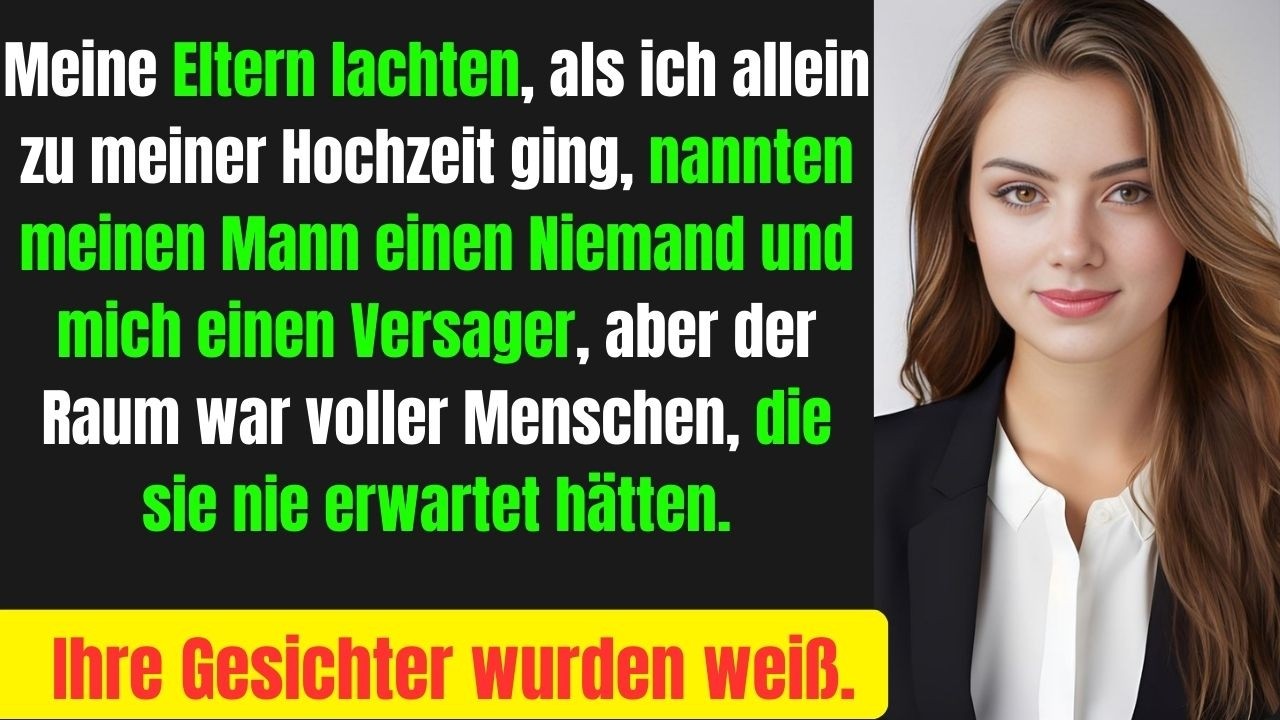 Meine Eltern lachten, als ich alleine zu meiner Hochzeit ging – doch ihre Gesichter veränderten sich
