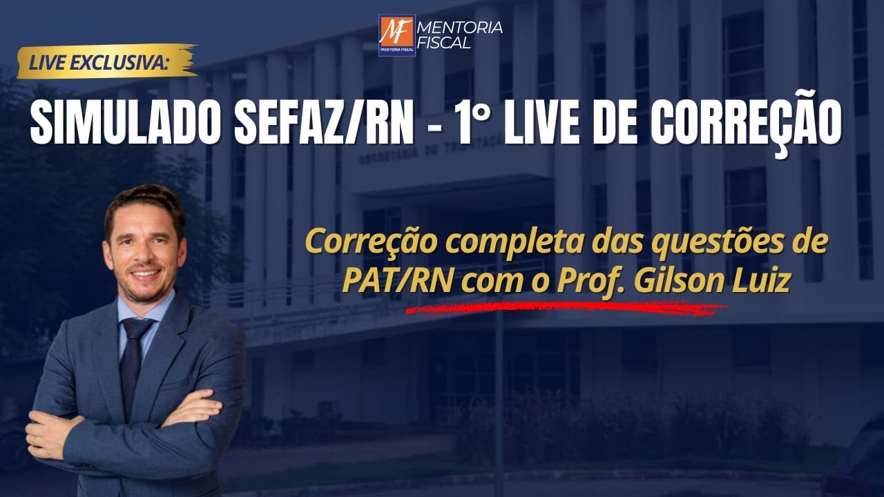 🔴 LIVE - PRIMEIRA LIVE DE CORREÇÃO DO SIMULADO LTE e PAT/RN!