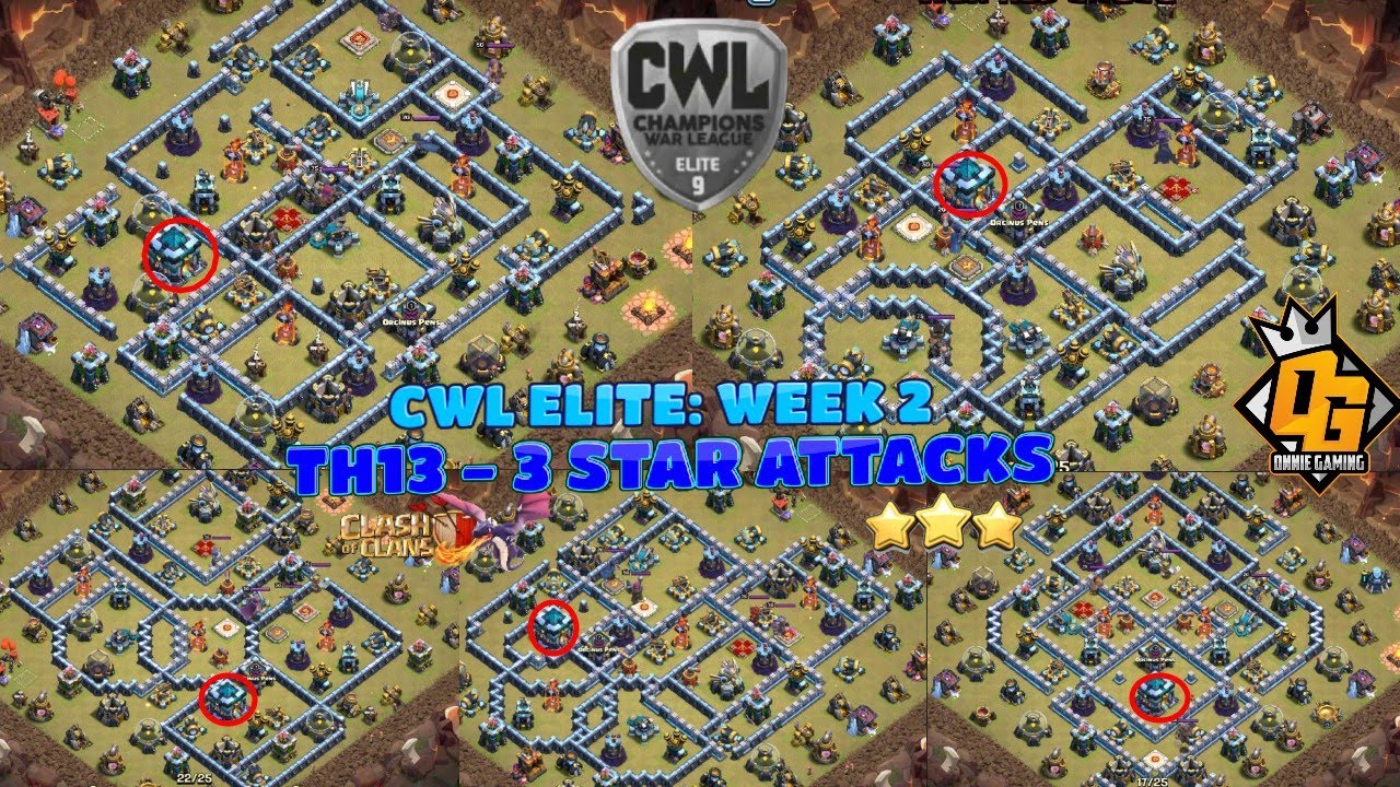 CWL ELITE WEEK 2 FOURSQUARE VS ORCINUS PENS | BEST TH13 ATTACK STRATEGY| TH13 3 STAR ATTACK STRATEGY