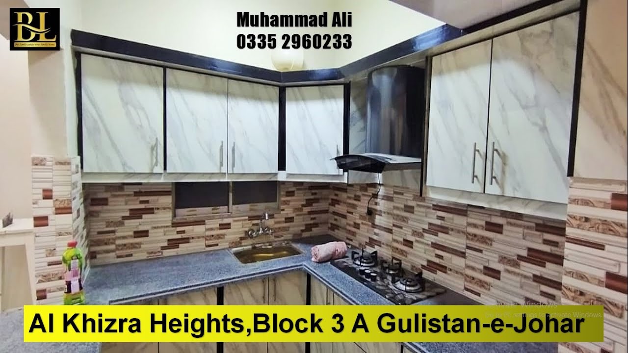 Al-Khizra Heights Block 3 A , Munawar Chorangi Gulistan-e-Johar - Brand New 2 Bed Drawing And Dining