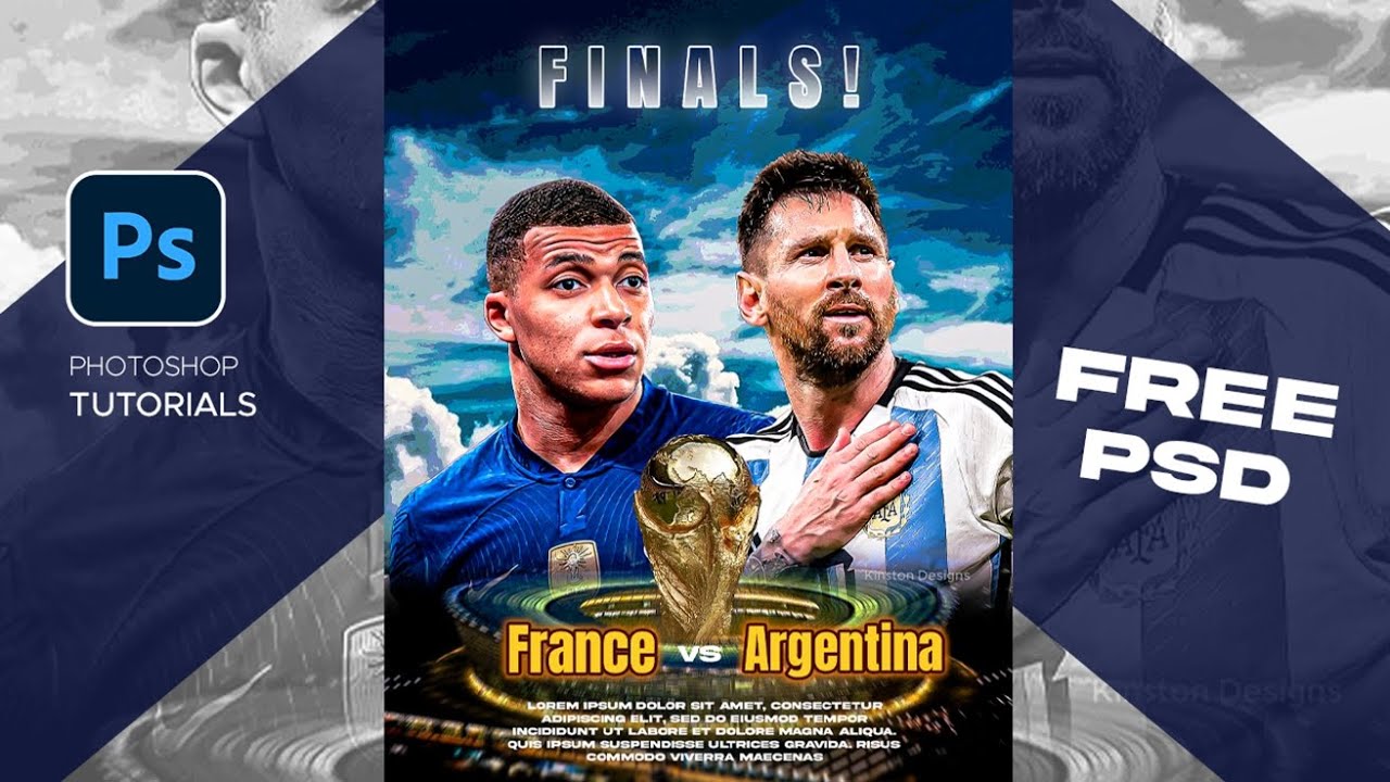 FIFA World Cup Finals | France Vs Argentina | Football Poster Design