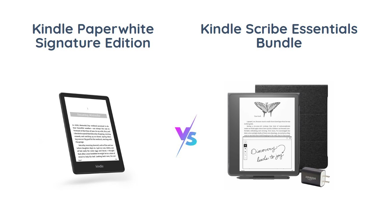 Kindle Paperwhite Signature Edition vs Kindle Scribe - Ultimate Comparison