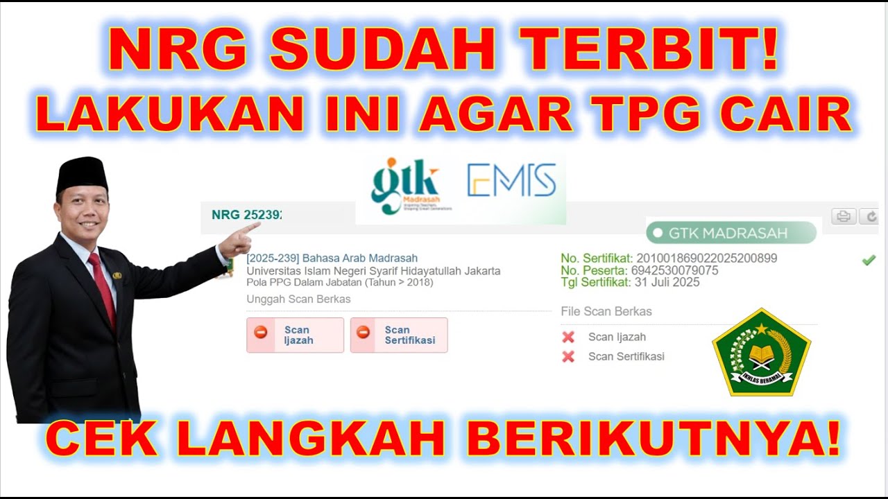 🌟Cara Uploud Ijazah, Seritifikat pada NRG dan Update SKAKPT Agar TPG Cair Tepat Waktu pada Emis GTK