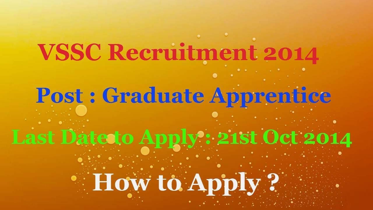 ISRO VSSC Apprentice recruitment October 2014